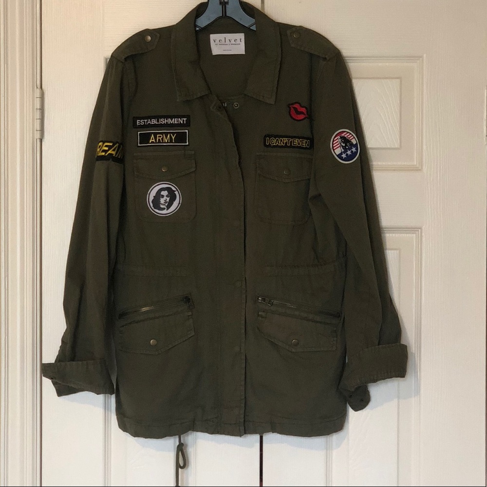 Green army style jacket